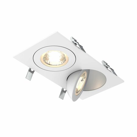 DALS Pivot Duo 4 Inch Flat Recessed LED Gimbal Light 5CCT, White FGM4-CC-DUO-WH